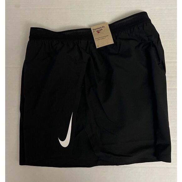 Nike Aeroswift CJ7840 010 Men’s Sz XL Dri-Fit ADV 4" Running Shorts Black - Picture 4 of 7